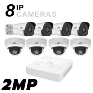 8 Full HD IP Camera Security System with POE NVR with 1TB Storage