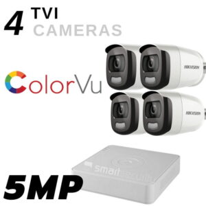 Colored Night Vision 4 Extreme HD camera TVI 5MP Security System Outdoor and Indoor with 1 TB HDD complete kit