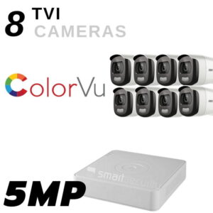 Colored Night Vision 8 Extreme HD camera TVI 5MP Security System Outdoor and Indoor with 1T HDD complete kit